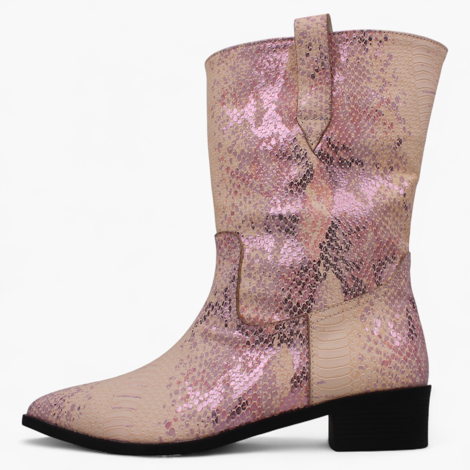 MM_FW_2025_ANTI SLOUCH_LEATHER PINK AND CRREAM_2 Anti Slouch Boot _Pink & Cream leather