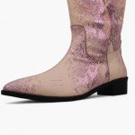 Anti Slouch Boot _Pink & Cream leather - Image 3
