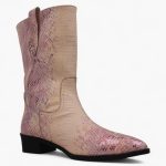 Anti Slouch Boot _Pink & Cream leather - Image 4