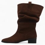 slouchy boot _ chocolate brown