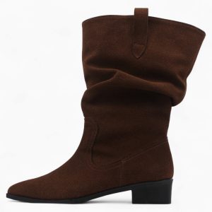 slouchy boot _ chocolate brown
