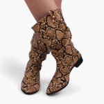 Slouchy Boot _ Brown snake - Image 5