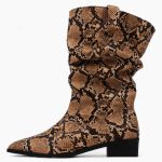 Slouchy Boot _ Brown snake