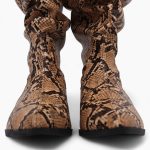 Slouchy Boot _ Brown snake - Image 2