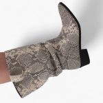 Slouchy Boot _ silver snake - Image 5