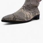Slouchy Boot _ silver snake - Image 2