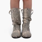 Slouchy Boot _ silver snake - Image 9