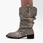 Slouchy Boot _ silver snake - Image 7