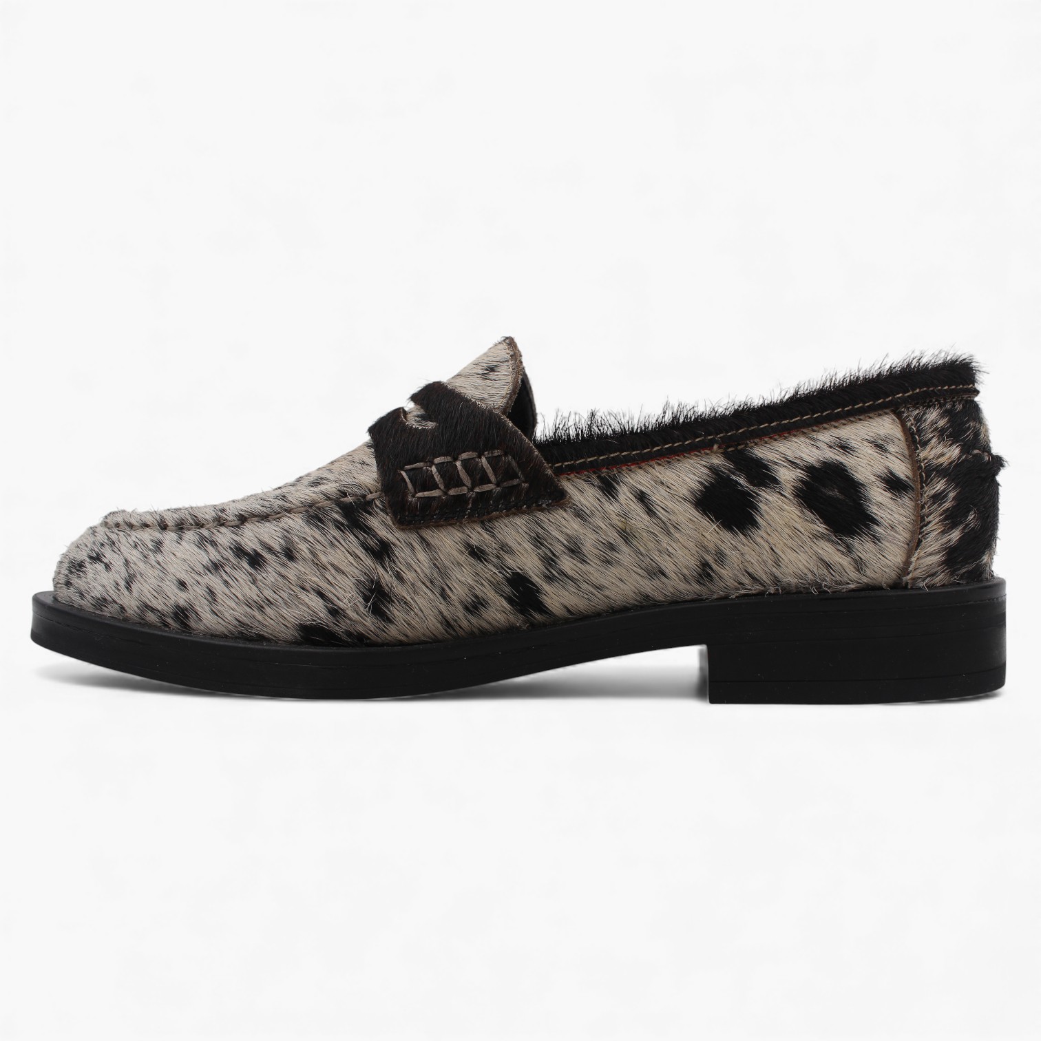MM_FW_2025_penny loufer_ cow print_1 Penny Loafer _ Cow Print
