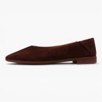 Sharp Point Flats _ Espresso Suede