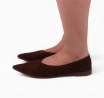 Sharp Point Flats _ Espresso Suede - تصویر 4